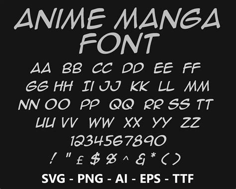 what the font manga.